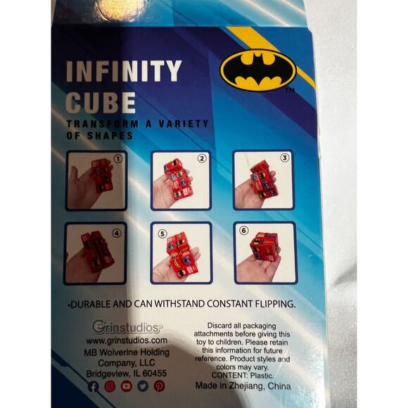 DC Batman Superhero Infinity Cube Anxiety Stress Fidget Toy NEW Grinstudios - Picture 6 of 6